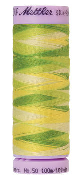 Mettler Silk-Finish 50wt Variegated Cotton Thread 109yd/100M Citrus Twist